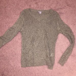 Gray Cable Knit Sweater
